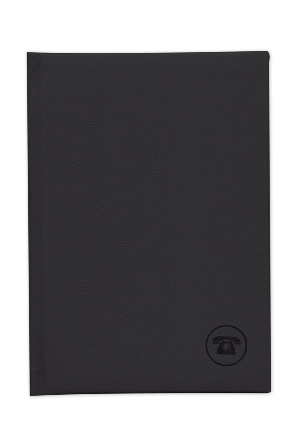 Adbook - Τηλεφωνικό Ευρετήριο Laminated, 14x21 cm Black 128 Φύλλα E-9011