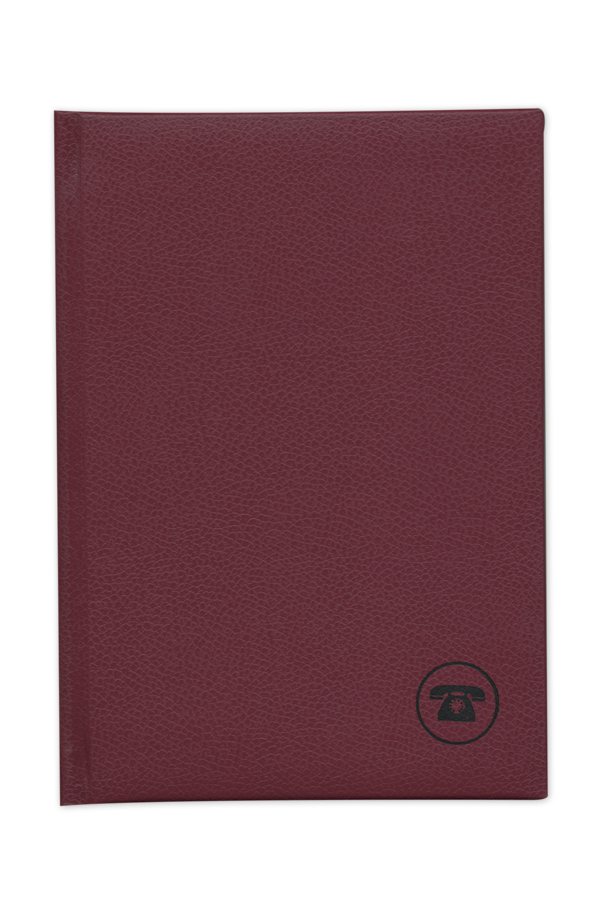 Adbook - Τηλεφωνικό Ευρετήριο Laminated, 14x21 cm Bordeaux 128 Φύλλα E-9011